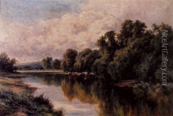 The Thames Near Eton, Windsor Oil Painting - Henry H. Parker