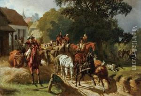 The Prussians Oil Painting - Arthur Johan Severin Nikutowski