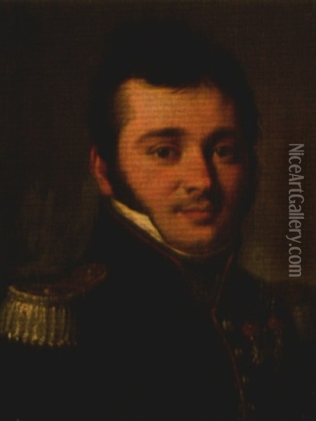 Portrait D'officier Oil Painting - Louis Leopold Boilly