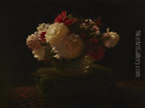 Peony Roses Oil Painting - Joseph Farquharson
