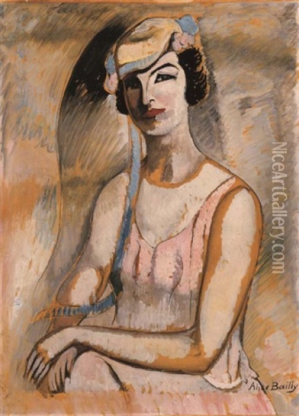 Portrat Madame Mermod Oil Painting - Alice Bailly