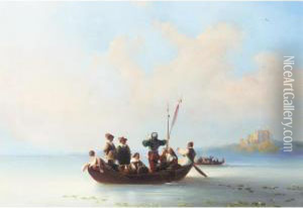 Crossing The Lake Oil Painting - Olga Nikolajewna Wurttemberg