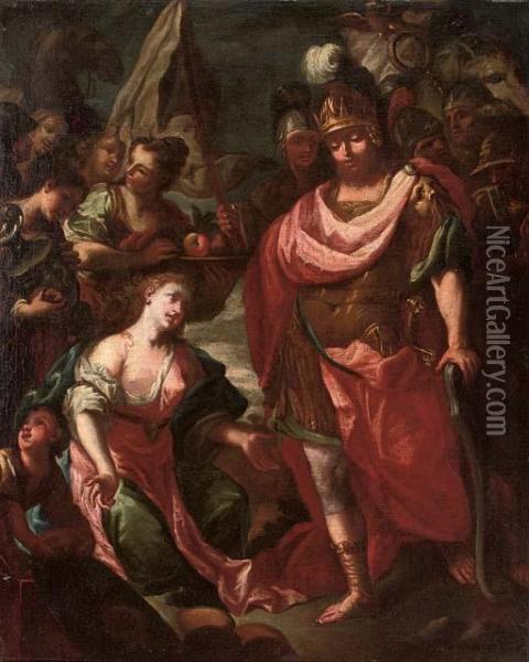 The Family Of Darius Before Alexander Oil Painting - Carlo Maratta or Maratti