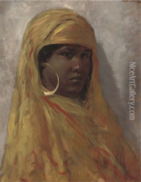 A Moorish Girl Oil Painting - Carl Leopold Mueller
