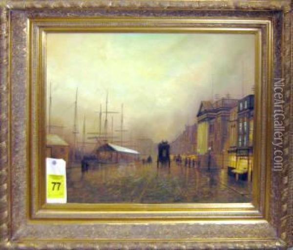 Dockside Views Oil Painting - John Atkinson Grimshaw