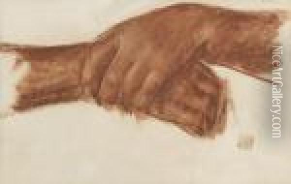 Study Of Hands Oil Painting - Aleksandr Evgen'evich Iakovlev