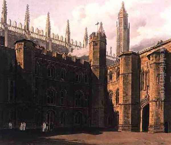 Court of Kings College Oil Painting - Frederick Mackenzie