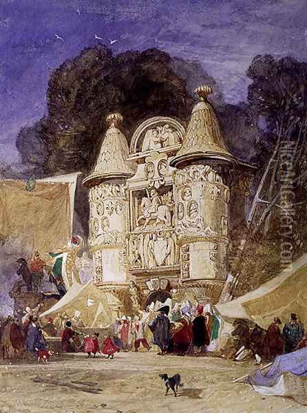 Aumale Gate, 1832 Oil Painting - John Sell Cotman