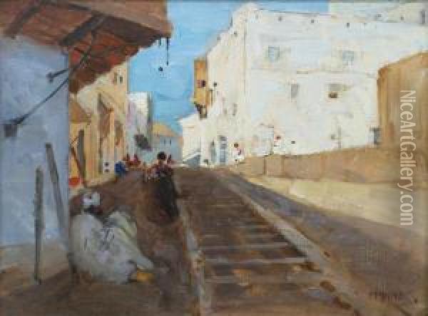 Moroccan Street Scene Oil Painting - William Beckwith Mcinnes