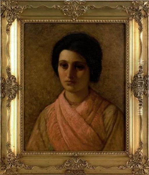 Portrait Of A Woman Oil Painting - William Sartain