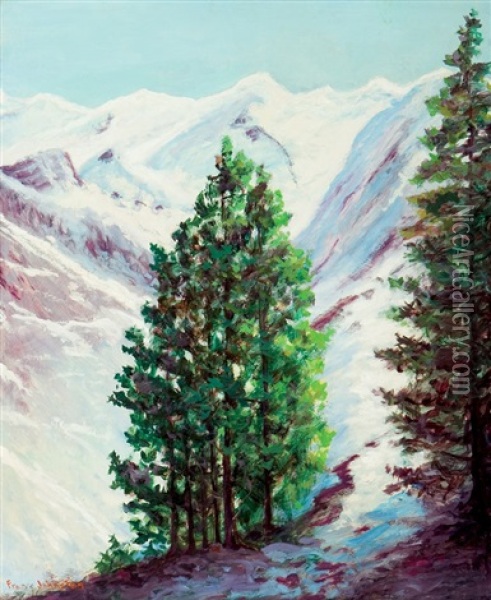 Frozen Hills Oil Painting - Francis Hans Johnston