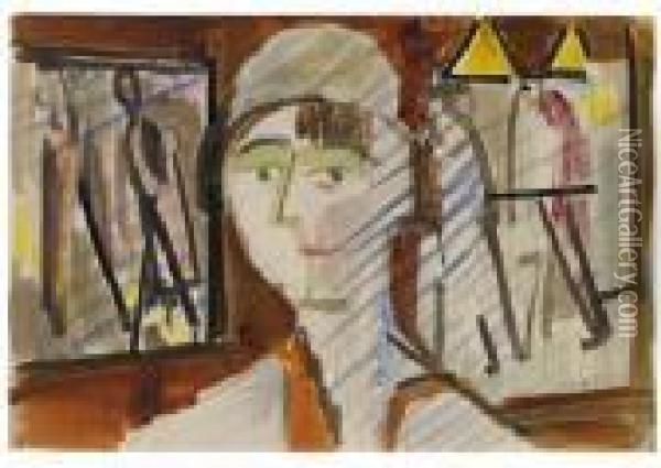 Damenbildnis Oil Painting - Ernst Ludwig Kirchner