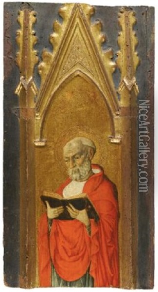Saint Jerome (from Altarpiece) Oil Painting - Matteo Di Giovanni