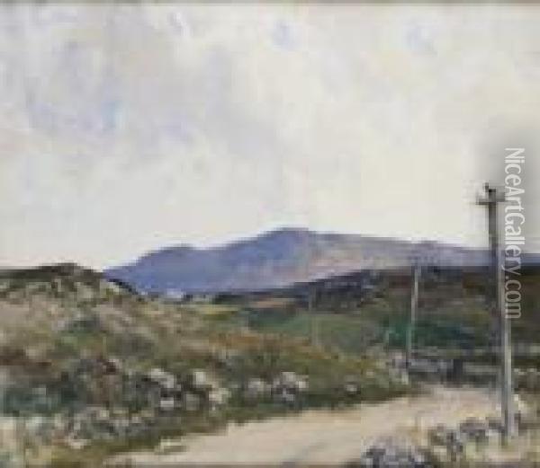 Donegal, Walking Home From School Oil Painting - James Humbert Craig