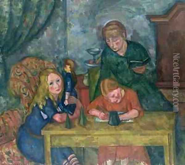 The Childrens Parlour Oil Painting - Fritz Friedrichs