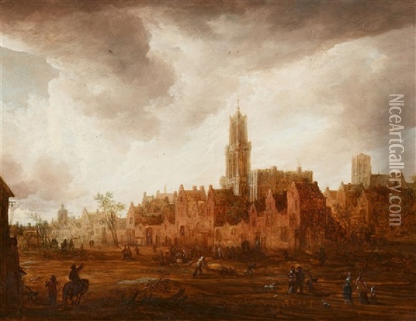 View Of Antwerp Oil Painting - Frans de Momper