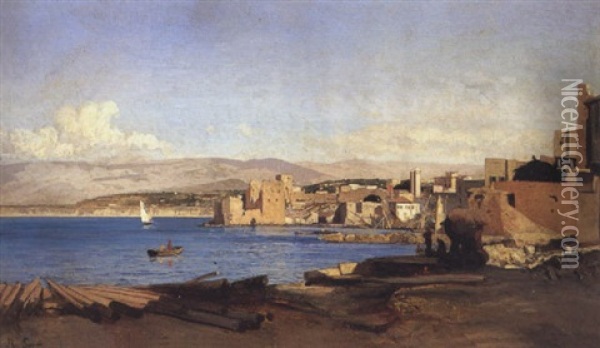 Il Porto Di Beyrouth (siria) Oil Painting - Alberto Pasini