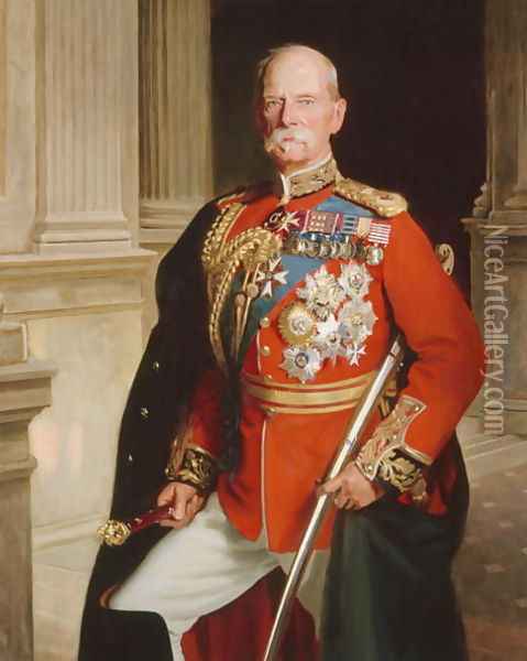 Field Marshal Lord Roberts of Kandahar, Pretoria and Waterford 1832-1914 1917 Oil Painting - Frank Markham Skipworth