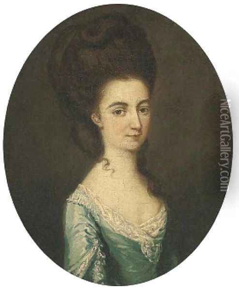 Portrait of Jane Lambert (1762-1791), nee Le Grand Oil Painting - Thomas Hickey