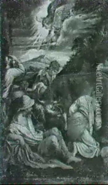 Annonce Aux Bergers Oil Painting - Jacopo dal Ponte Bassano