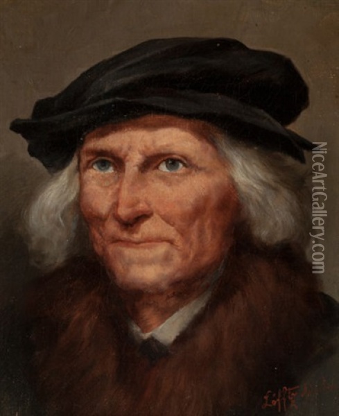 Portrait Of A Man Oil Painting - Ludwig von Loefftz