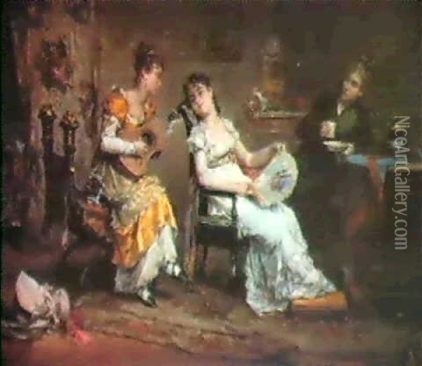 The Concert Oil Painting - Antonio Pascutti