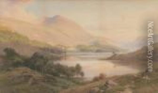 View Of Scottish Highlands Oil Painting - Harry Sutton Palmer