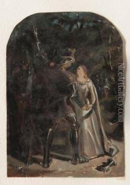 Scene Troubadour Oil Painting - Arthur Howes Weigall