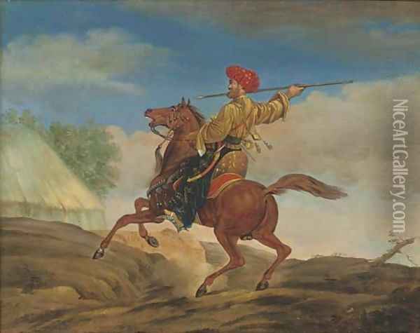 An Ottoman horseman Oil Painting - French School