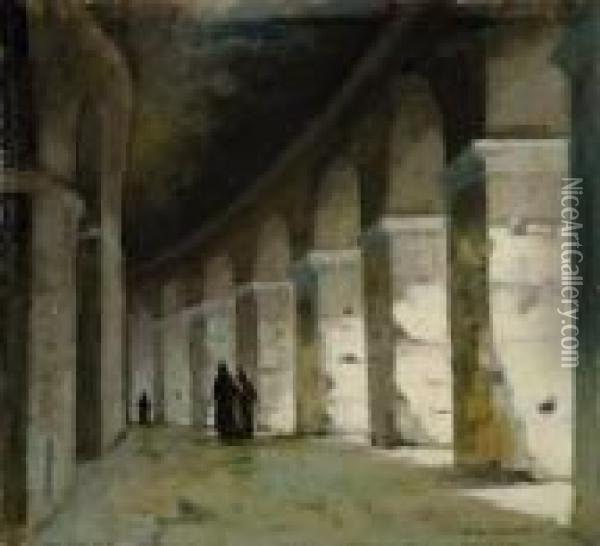 Le Arcate Del Colosseo Oil Painting - Gino Albieri