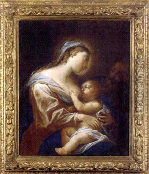 The Holy Family Oil Painting - Francesco del Cairo