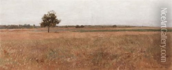 Landschaft Bei Cayeux (landscape Near Cayeux) Oil Painting - Eugen Jettel