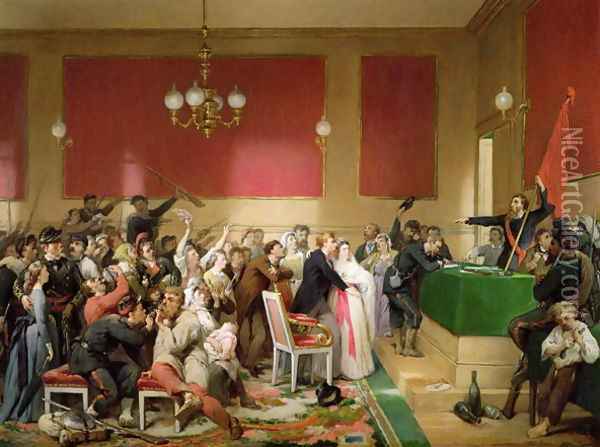 A Wedding under the Commune of Paris of 1871 Oil Painting - Paul-Felix Guerie
