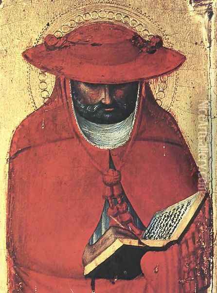 St Jerome (detail) 1423 Oil Painting - Stefano Di Giovanni Sassetta