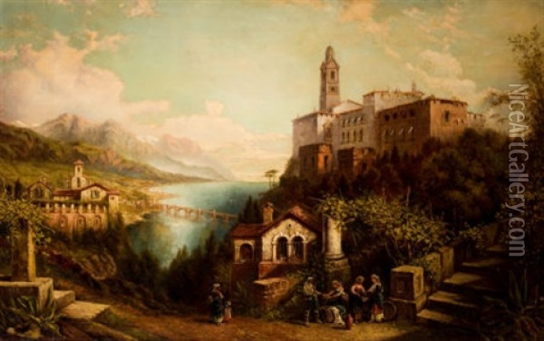 Lago Maggiore Oil Painting - John Bell