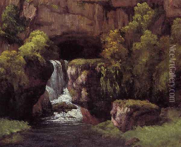The Source of the Lison Oil Painting - Gustave Courbet