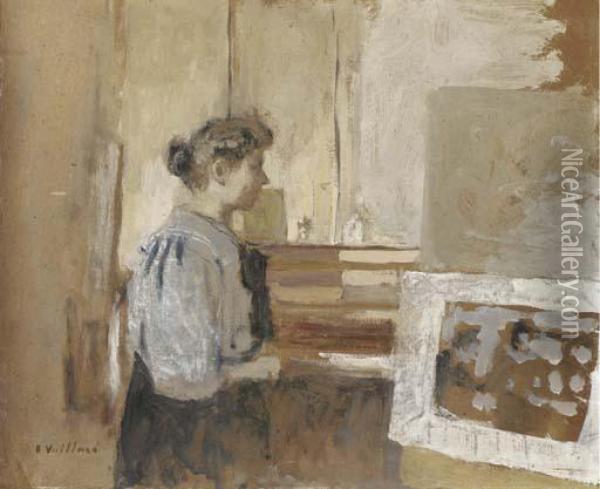 Femme Dans L'atelier Oil Painting - Jean-Edouard Vuillard