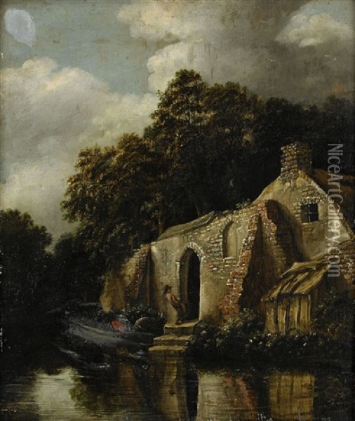 Vid Kvarnbacken Oil Painting - Cornelis Gerritsz Decker