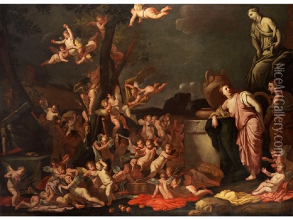 Das Venusfest Oil Painting - Giulio Carpioni