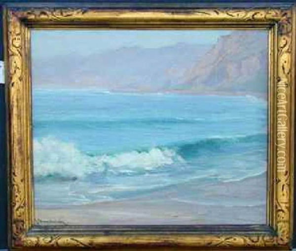 Santa Monica Bay Oil Painting - Jean Mannheim