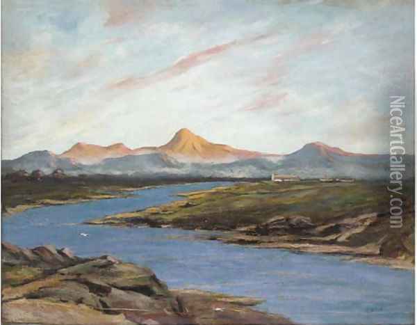 Dawn, Ben Vorlich from Strathearn Oil Painting - William Renison