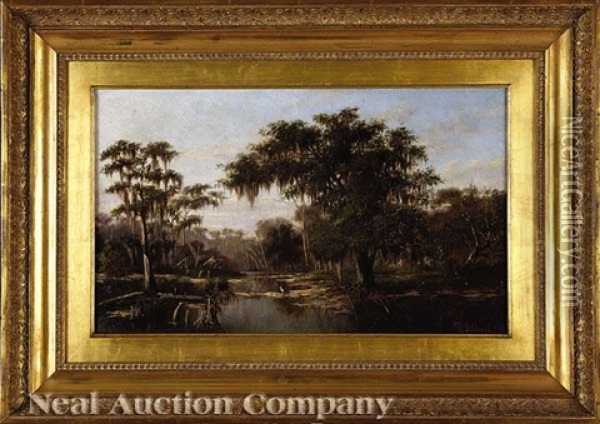 Bayou Scene Oil Painting - William Henry Buck