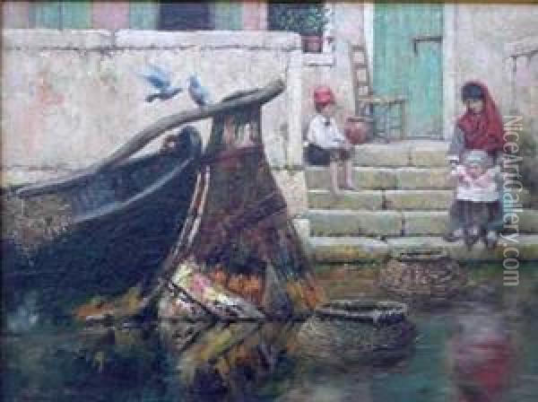 Venetian Scene Oil Painting - Burr H. Nicholls