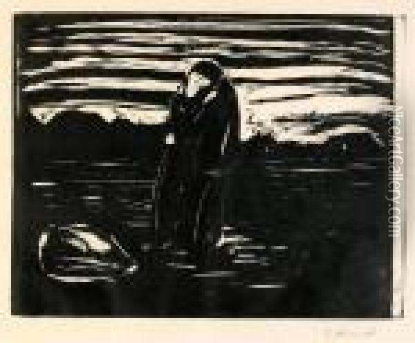 Kiss In The Field Oil Painting - Edvard Munch