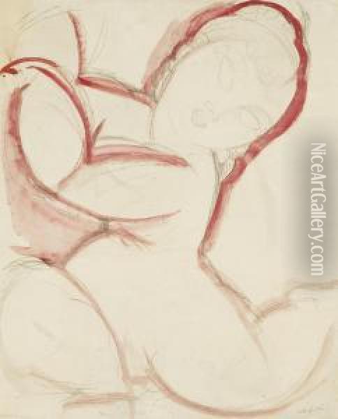 Caryatide Oil Painting - Amedeo Modigliani