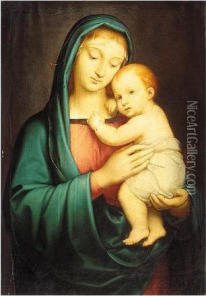 The Madonna Del Granduca Oil Painting - Raphael (Raffaello Sanzio of Urbino)