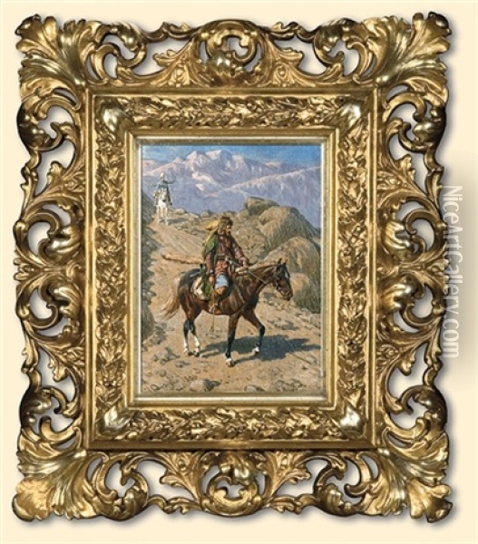 Circassians Oil Painting - Franz Quaglio