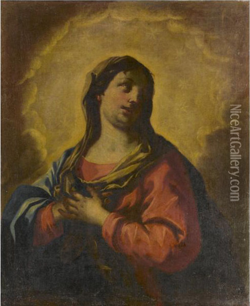 Vergine Maria Oil Painting - Giovanni Antonio De Pieri