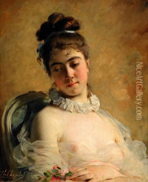 Ung Kvinna Oil Painting - Charles Josua Chaplin