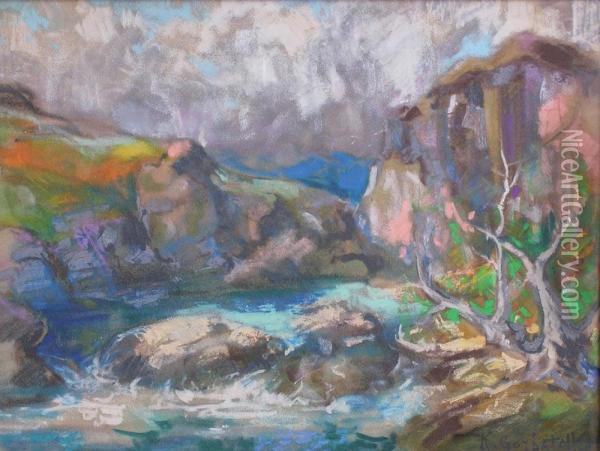 Ruisseau Oil Painting - Constantin Gorbatoff